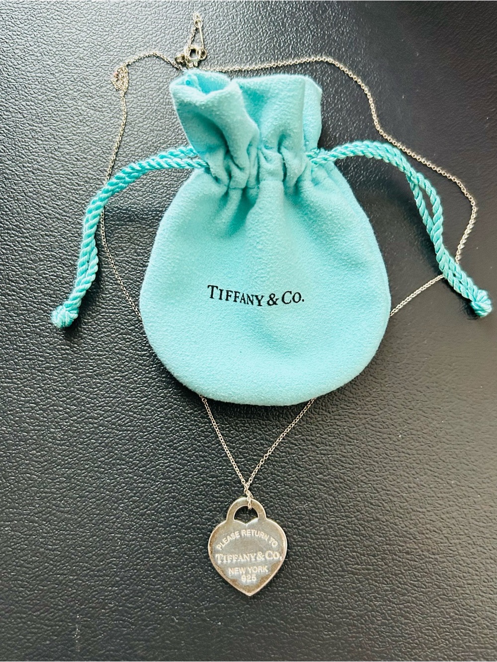 Tiffany & Co Return to Tiffany Heart Tag Silver 925 Necklace w/Dustbag - Picture 2 of 5